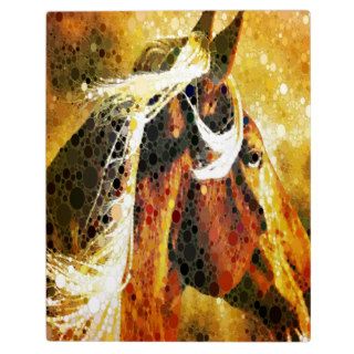 modern abstract horse western country art photo plaques