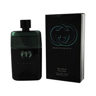 GUCCI GUILTY BLACK POUR HOMME by Gucci AFTERSHAVE 3 OZ (Package Of 2)  Colognes  Beauty