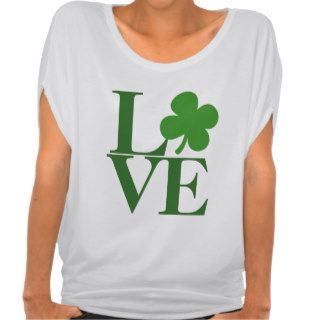 Pretty Green Shamrock Love Shirts