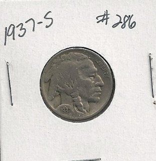1937 S Buffalo Nickel in 2x2 coin holder #286 