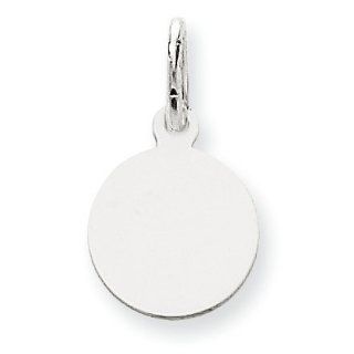 14k Gold White Gold Plain .027 Gauge Round Engraveable Disc Charm Jewelry