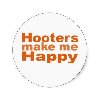 Hooters Make Me Happy Stickers