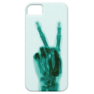 X Ray of Hand Doing Peace Sign iPhone 5 Covers