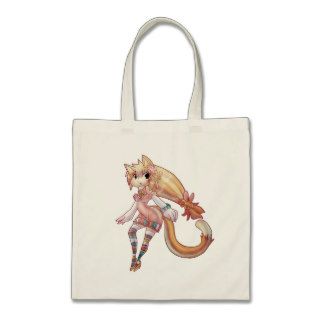 Blond Furry Cat Girl Tote Bag