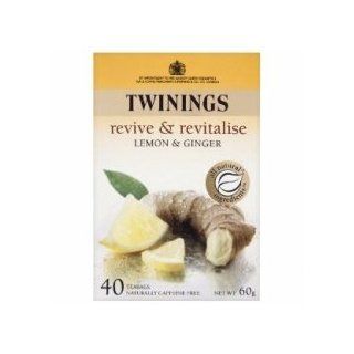 Twinings Lemon and Ginger Tea Caffiene Free 40 60g  Herbal Teas  Grocery & Gourmet Food