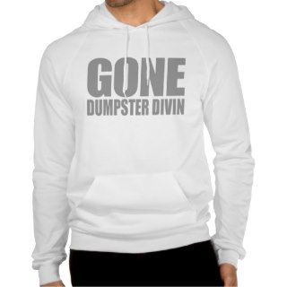 GONE DUMPSTER DIVING, Funny Food Meme   Taupe Grey Tee Shirts