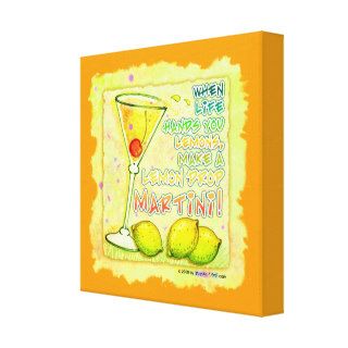 LEMON DROP MARTINI Gallery Wrapped Canvas