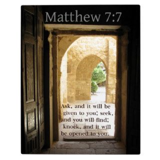 Matthew 77 Beautiful Bible Verse Display Plaque