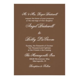 Coffee High End Color Coordinated Invitations