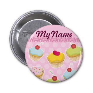 Personalized Cupcakes Pins