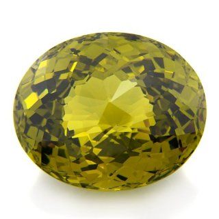 293.8cts Huge Oval Cut 37*32mm Olive Green Cubic Zirconia Gemstone VVS Top Grade Jewelry