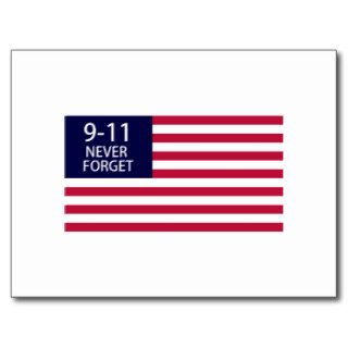 9 11 NEVER FORGET POST CARD