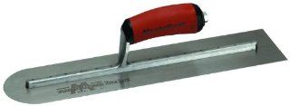 MARSHALLTOWN The Premier Line MXS81RED 18 Inch by 4 Inch Rounded End Finishing Trowel with Curved DuraSoftHandle   Hand Trowels  
