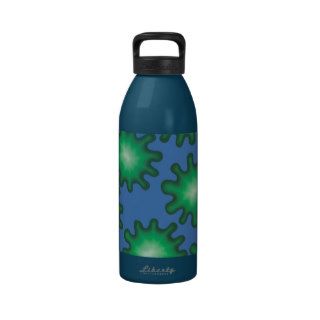 Splat Flowers Green/Blue Reusable Water Bottle