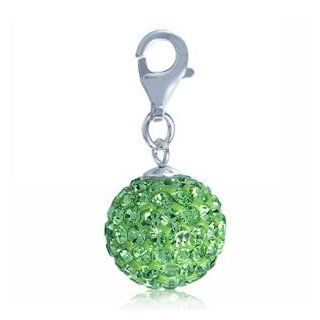AUTH Nagara Peridot Crystal Ball 925 Sterling Silver Jewelry