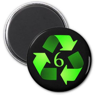 Recycling Symbol Magnet   Green #6