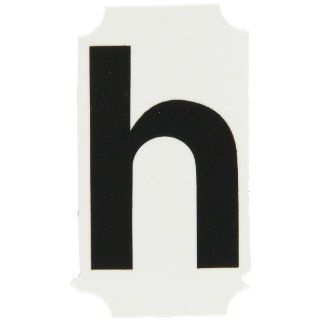 Brady 8245 H Vinyl (B 933), 2" Black Helvetica Quik Align   Black Lower Case, Legend "H" (Package of 10) Industrial Warning Signs