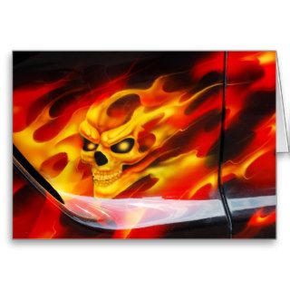 Fire Skull Card