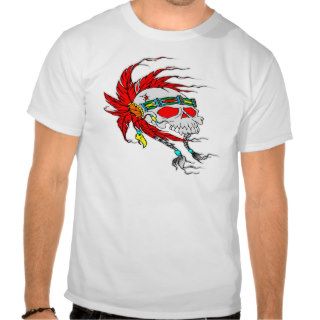 Native American Indian Skull Tattoo T shirts