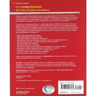 C++ Coding Standards 101 Rules, Guidelines, and Best Practices (0076092018117) Herb Sutter, Andrei Alexandrescu Books