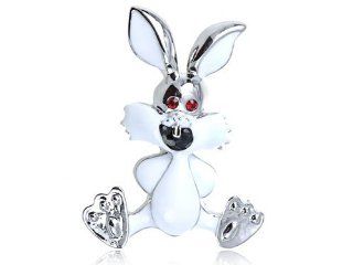 Swarovski Crystal Elements Enamel Handpaint Baby Bugs Bunny Inspired Pin Brooch Jewelry