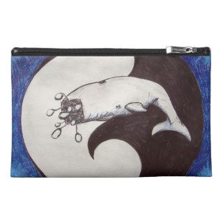 Sperm Whale Charcoal Humor Drawing Travel Accessory Bags