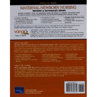 Prentice Hall Nursing Reviews & Rationals Maternal Newborn Nursing, 2nd Edition (9780131789739) Mary Ann Hogan, Rita Glazebrook, Vera Brancato, Jean Rodgers Books