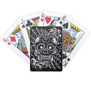 Sugar Skull Tattoo Flash Poker Deck