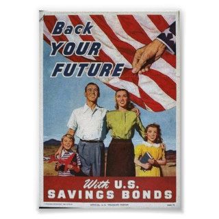 WWII Patriotic Poster / Saving Bonds
