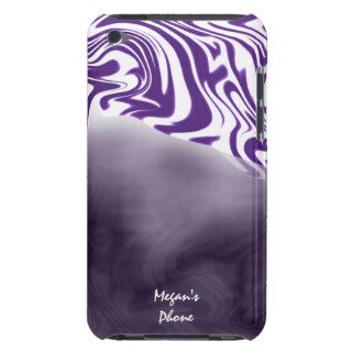 Purple White Zebra Print IPod Touch Case Cover