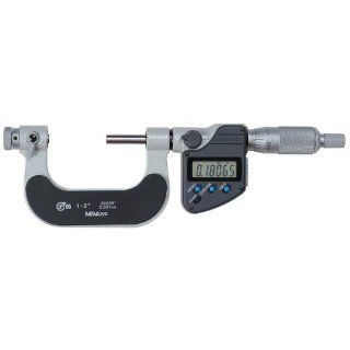 Mitutoyo 326 352 10 LCD Screw Thread Micrometers, Ratchet Stop, 0 2"/25.4 50.8mm Range, 0.00005"/0.001mm Graduation, +/ 0.0002" Accuracy Outside Micrometers