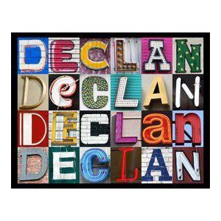 DECLAN Personalized Name Poster Using Sign Letters  Prints  