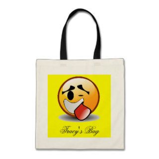 Happy Face Smiley Laugh Tongue Out  tote bag