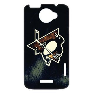 NHL Pittsburgh Penguins Logo Unique Durable Hard Plastic Case Cover for HTC One X + Custom Design UniqueDIY Cell Phones & Accessories
