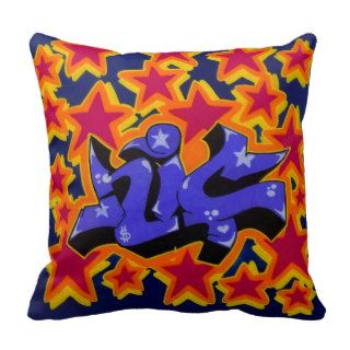 "Star Struck" Graffiti Throw Pillows by Nic 707