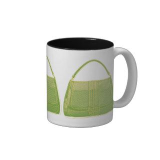 Green Pop Art Purse Design Coffee Mug