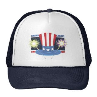 USA Sparklers and Hat 4th of July Celebration Hat