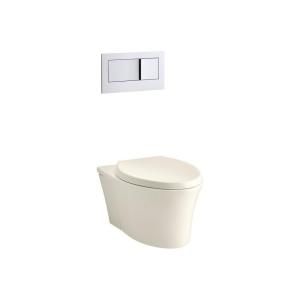 KOHLER Veil 2 Piece Dual Flush Elongated Toilet in Biscuit 6303 96