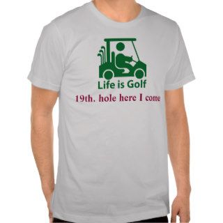 Funny Golf Cart Golfer Green Silver T Shirt