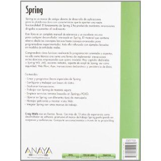 Spring (Anaya Multimedia Manning) (Spanish Edition) Craig Walls 9788441524972 Books