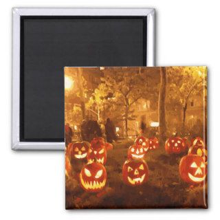 Happy Halloween Jack O Lanterns Fridge Magnets