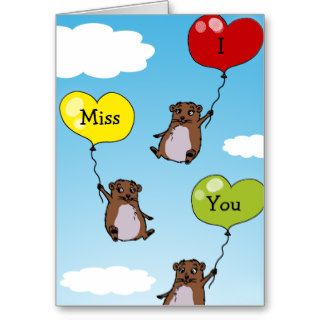 Hamster balloons, I miss you Greeting Card