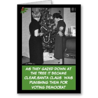 Funny anti Democrat Christmas Greeting Card