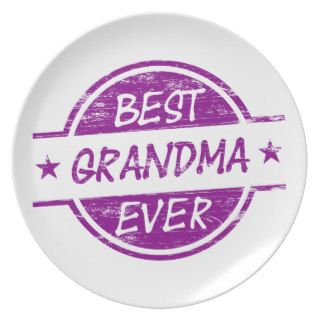 Best Grandma Ever Purple Party Plate