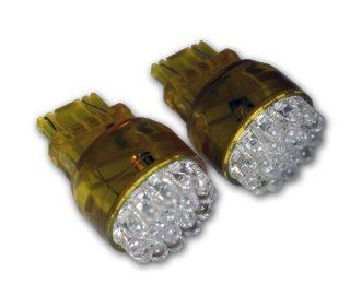 TuningPros LEDRS 3157 Y19 Rear Signal LED Light Bulbs 3157, 19 LED Yellow 2 pc Set Automotive