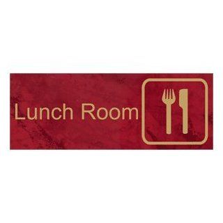 Lunch Room Engraved Sign EGRE 410 SYM GLDonPTWN Wayfinding  Business And Store Signs 