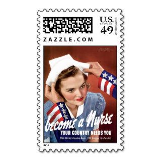 Become A Nurse Postage Stamp