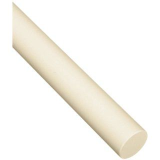 Aluminum Oxide Ceramic Round Rod, Opaque White, 1/2" Diameter, 12" Length (Pack of 1) Ceramic Raw Materials