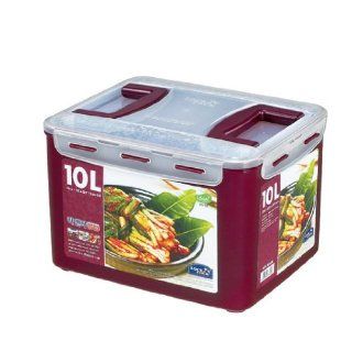 Lock&Lock 41.6 Cup 338 Fluid Ounce Rectangular Container with Handle, Tall, Wine Kitchen & Dining