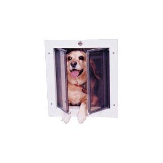 Medium Plexidor Pet Door / Dog Door for Doors (White)